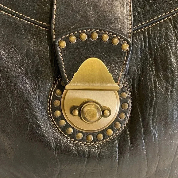 Francesco Biasia black leather hobo handbag - Picture 4 of 12